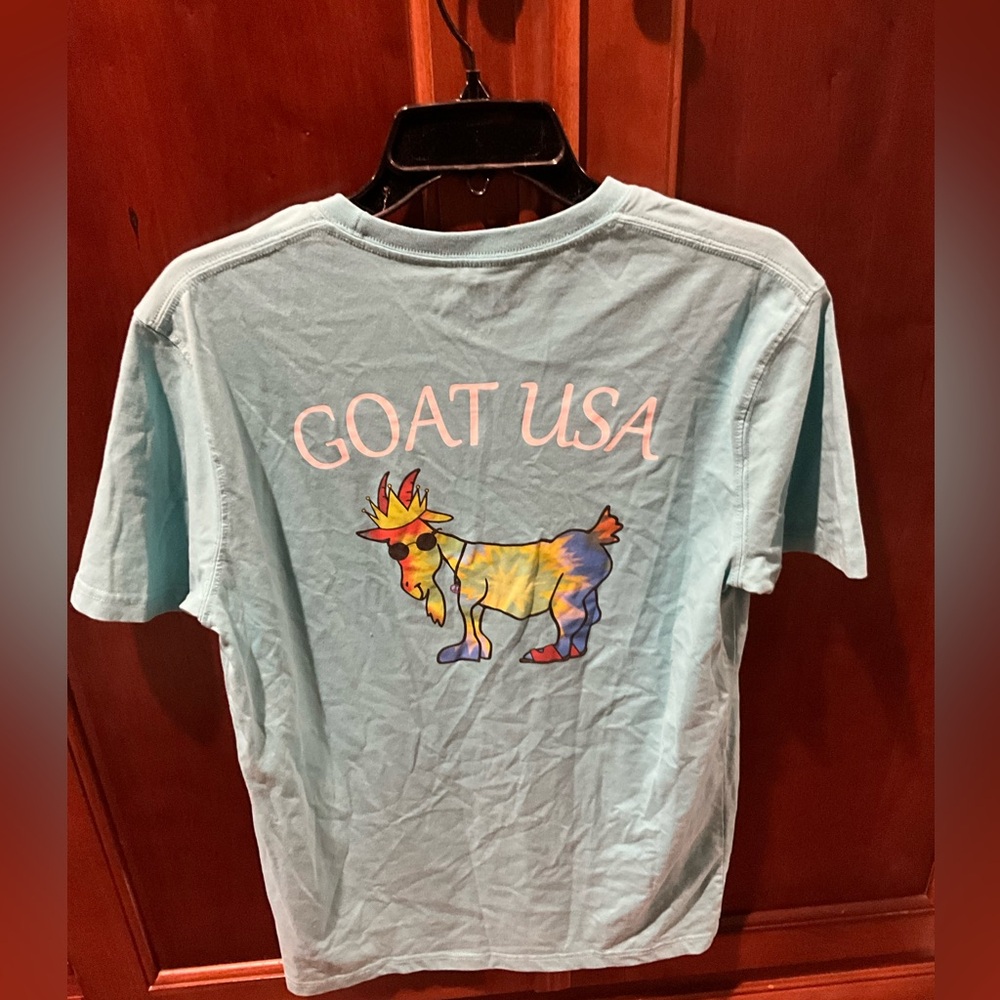 Goat Turquoise Graphic T-Shirt Size Medium - Picture 4 of 8